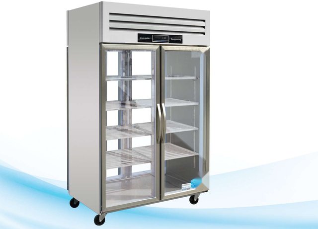 Commercial pass-through refrigeration cabinet